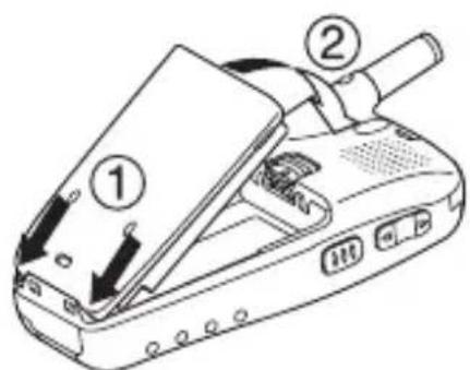 SANYO RL-4930 - Instalar la Batería - 1