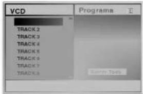 VCD TRACK 2 TRACK 3 TRACK 4 TRACK 5 TRACK 6 TRACK 7 TRACK 8 Programa Random Tools