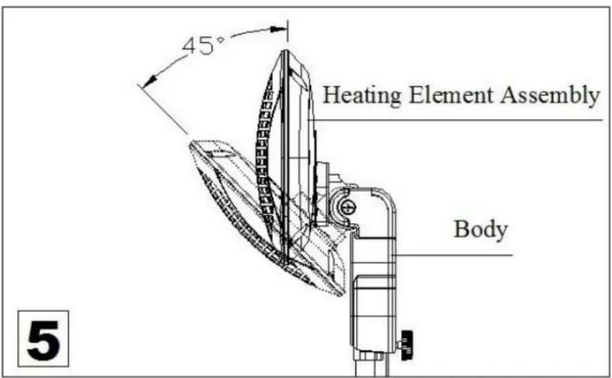 45° Heating Element Assembly Body 5