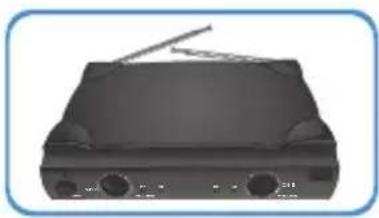 Black portable electronic device with two ports and a handle (no visible text or symbols)