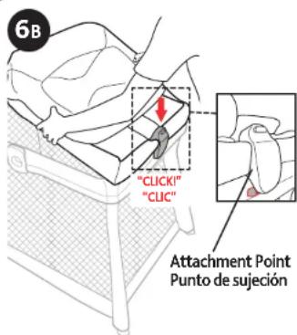 6B "CLICK!" "CLIC" Attachment Point Punto de sujeción