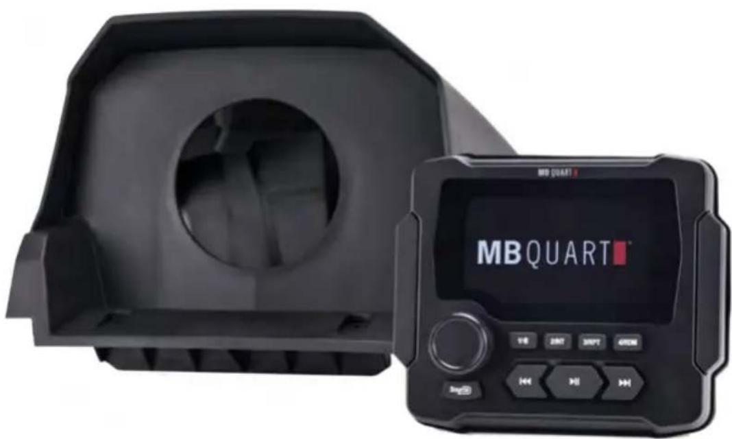MB QUART MBQX-RAD-1 - MBQ X-R AD-1 AM/FM/USB/Bluetooth® Multimedia Controller and Vehicle-Specific Housing for Can-Am X3 Vehicles - 1