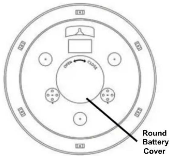 OPEN CLOSE Round Battery Cover