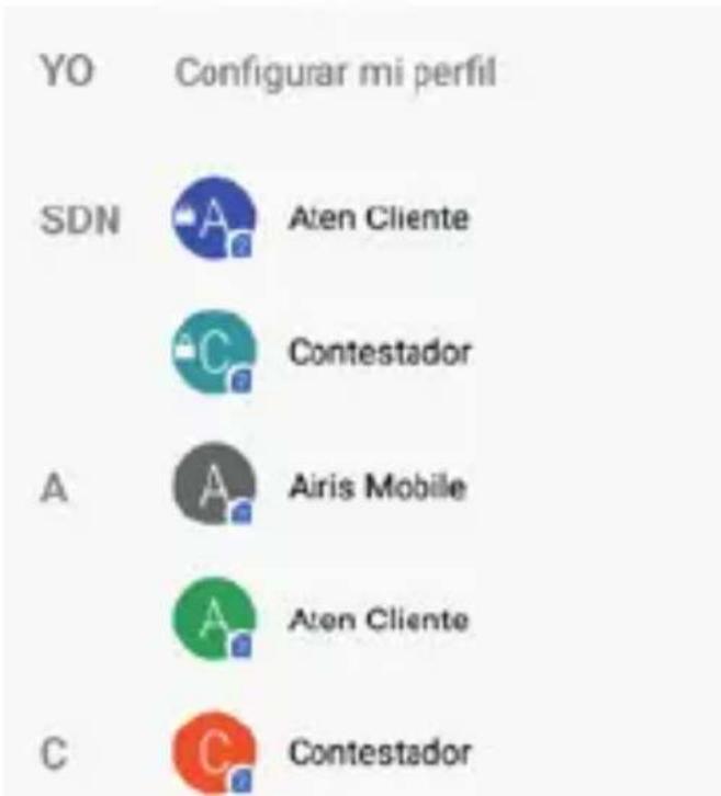 YO Configurar mi perfil SDN Aten Cliente Contestador A Airis Mobile C Aten Cliente Contestador