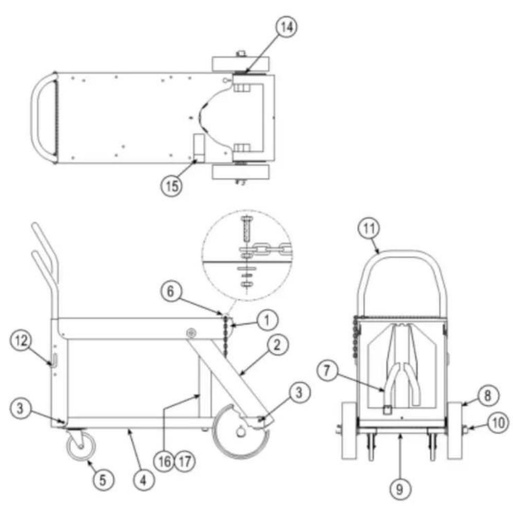 LINCOLN ELECTRIC Utility Cart - GENERAL ASSEMBLY - 1