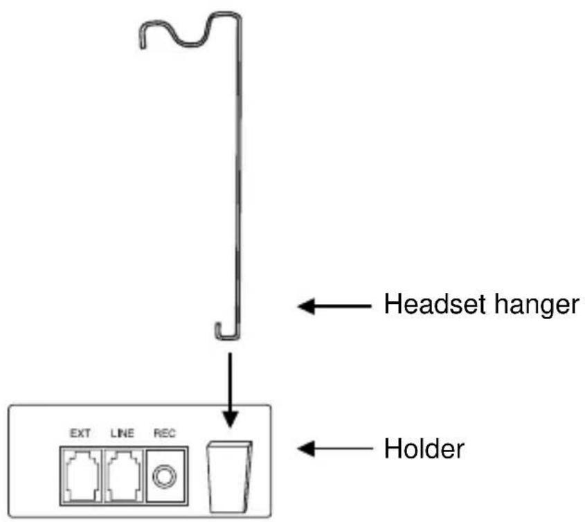 Headset hanger Holder EXT LINE REC