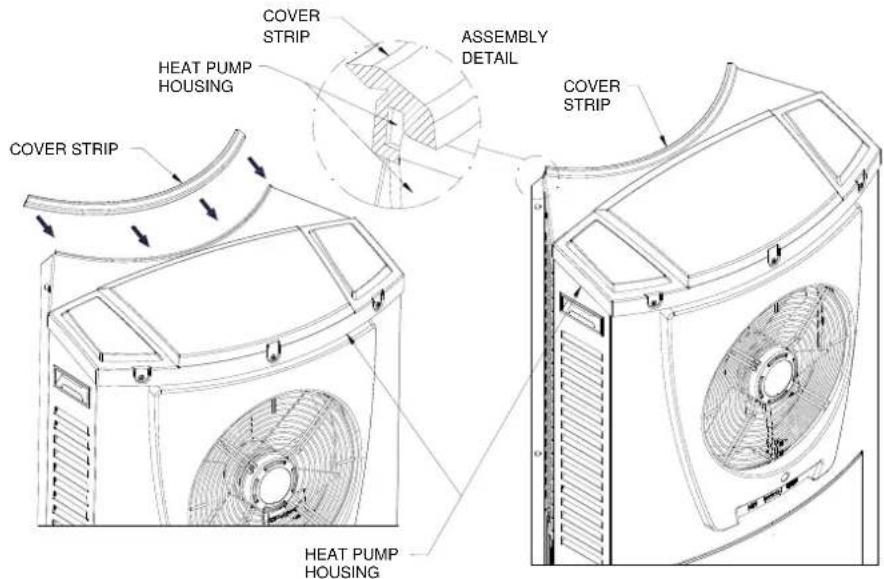 COVER STRIP HEAT PUMP HOUSING COVER STRIP ASSEMBLY DETAIL COVER STRIP HEAT PUMP HOUSING