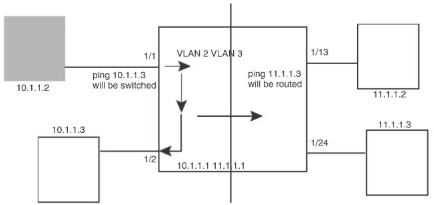 DELL PowerConnect B-RX16 - Bridging and routing the same protocol simultaneously on the same device - 1