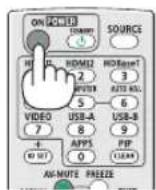 NEC PE506WL - Press the POWER) button on the projector cabinet or the POWER ON button on the remote control. - 6