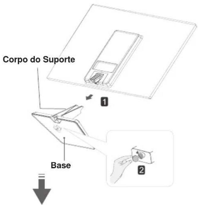 HP V198bz G2 - Desmontagem da base de sustentação - 1