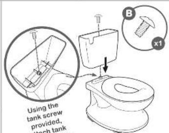 Using the tank screw provided, attach tank