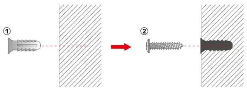 Diagram illustrating screw damage process: first shows a screw with dashed lines indicating damage, second shows a damaged screw with dashed lines indicating damage.