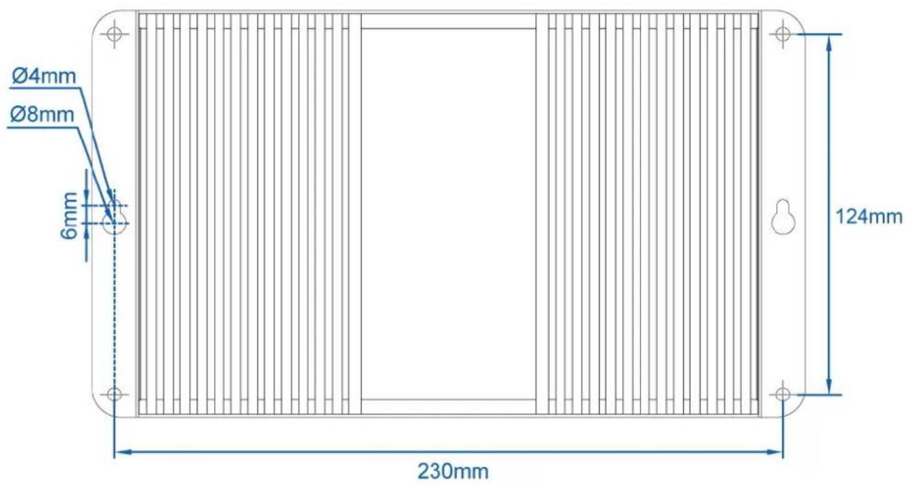 Ø4mm Ø8mm 6mm 124mm 230mm