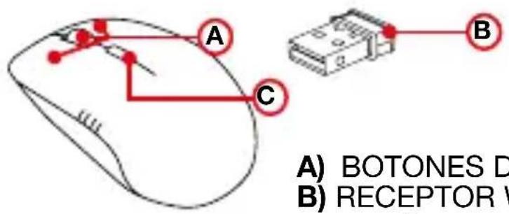 A) BOTONES D B) RECEPTOR V