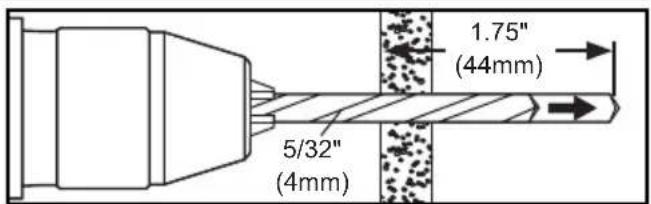 5/32" (4mm) 1.75" (44mm)