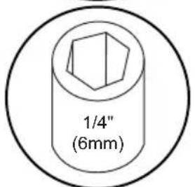 1/4" (6mm)