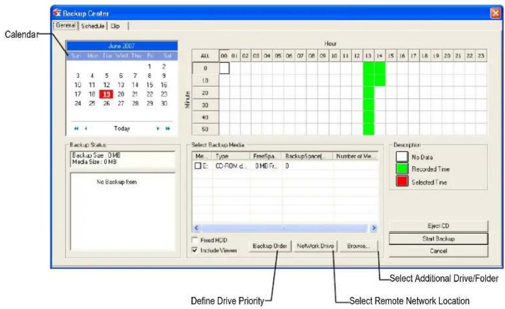 Backup Center General | Schedule | Clip | Calendar June 2007 Sun Mon Tue Wed Thu Fri Sat 1 2 3 4 5 6 7 8 9 10 11 12 13 14 15 16 17 18 19 20 21 22 23 24 25 26 27 28 29 30 Today Hour All 00 01 02 03 04 05 06 07 08 09 10 11 12 13 14 15 16 17 18 19 20 21 22 23 0 10 20 30 40 50 Backup Status Backup Size:…