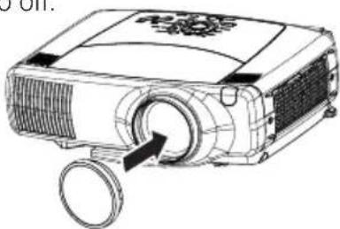 HITACHI CPX870 - Confirm that the STANDBY/ON indicator has gone off and then attach the lens cap. - 1