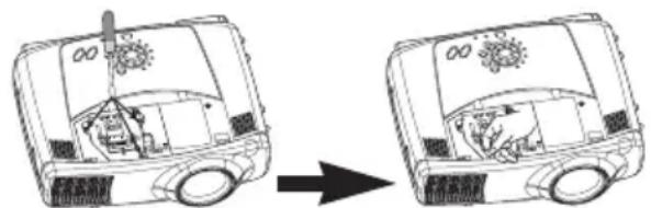 HITACHI CPX870 - Replacing the lamp - 2