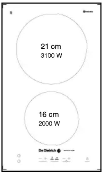 DE DIETRICH DTI704X - Descripción de la encimera - 1