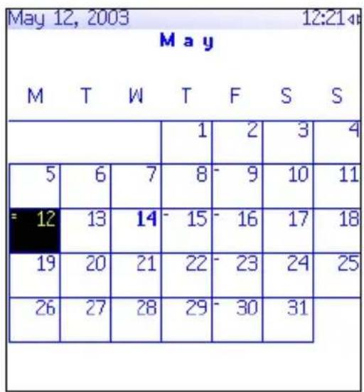 May 12, 2003 12:21 M T W T F S S 1 2 3 4 5 6 7 8 - 9 10 11 = 12 13 14 - 15 - 16 17 18 19 20 21 22 - 23 24 25 26 27 28 29 - 30 31