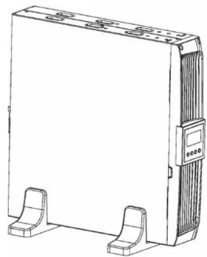 Line drawing of a rectangular electronic device with mounting brackets and a control panel (no text or symbols)