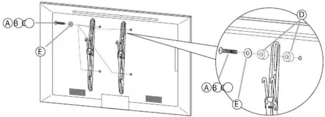 Technical diagram of a mechanical device with labeled components and an inset view showing internal components.