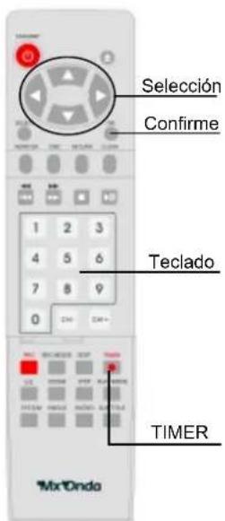 Selección Confirme Teclado TIMER MxOnda