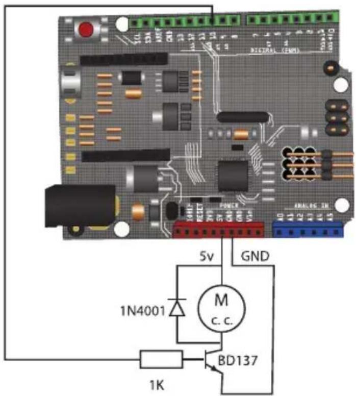 1N4001 M C. C. BD137 1K 5V GND