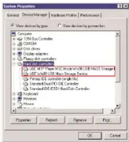 LG MF-FM37F2S - Instalación del controlador de dispositivo MSC para Win98SE - 1