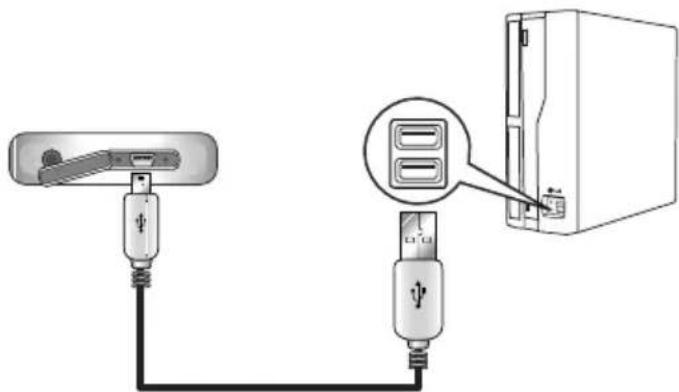 LG MF-FM37F2S - Conexión del cable USB - 1