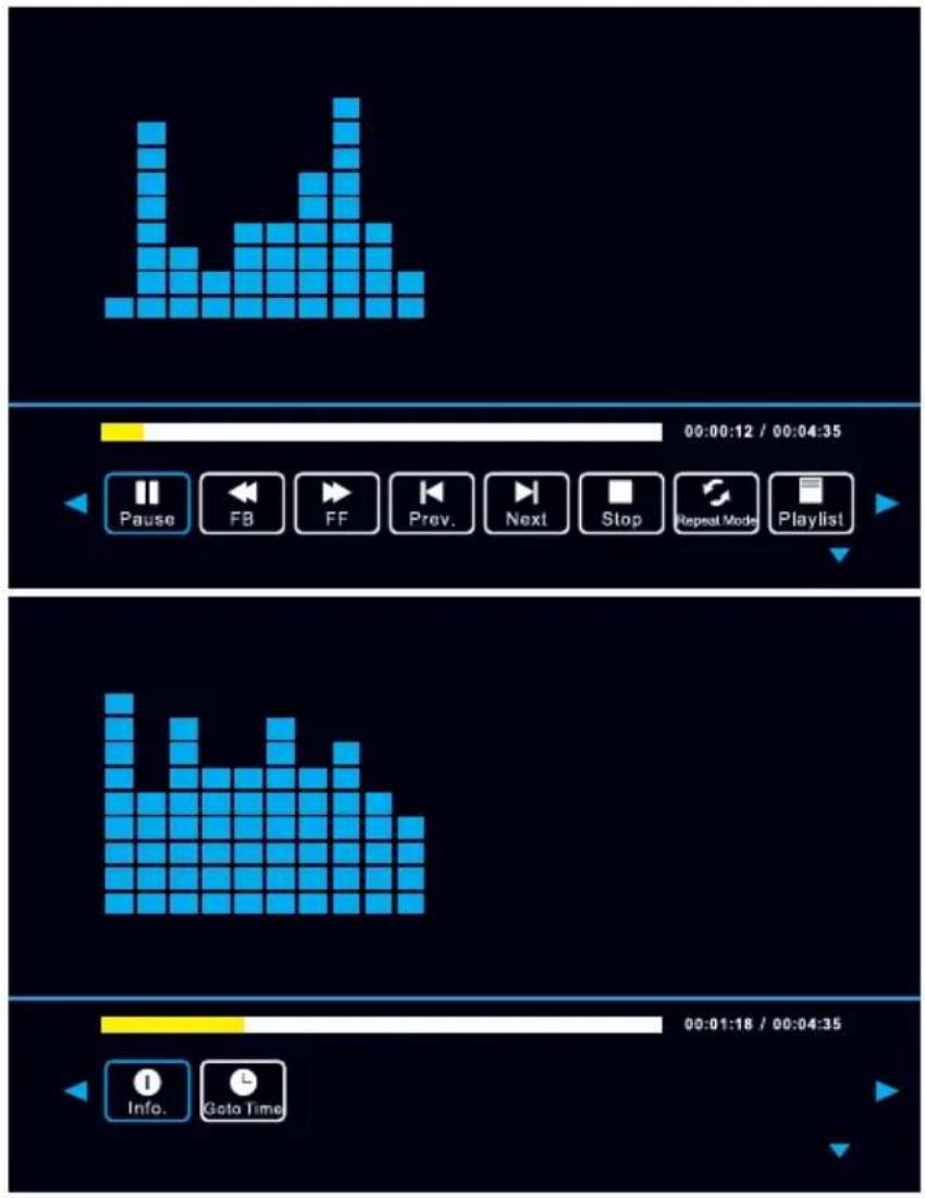 00:00:12 / 00:04:35 Pause FB FF Prev. Next Stop Repeat Mode Playlist 00:01:18 / 00:04:35 Info. Goto Time