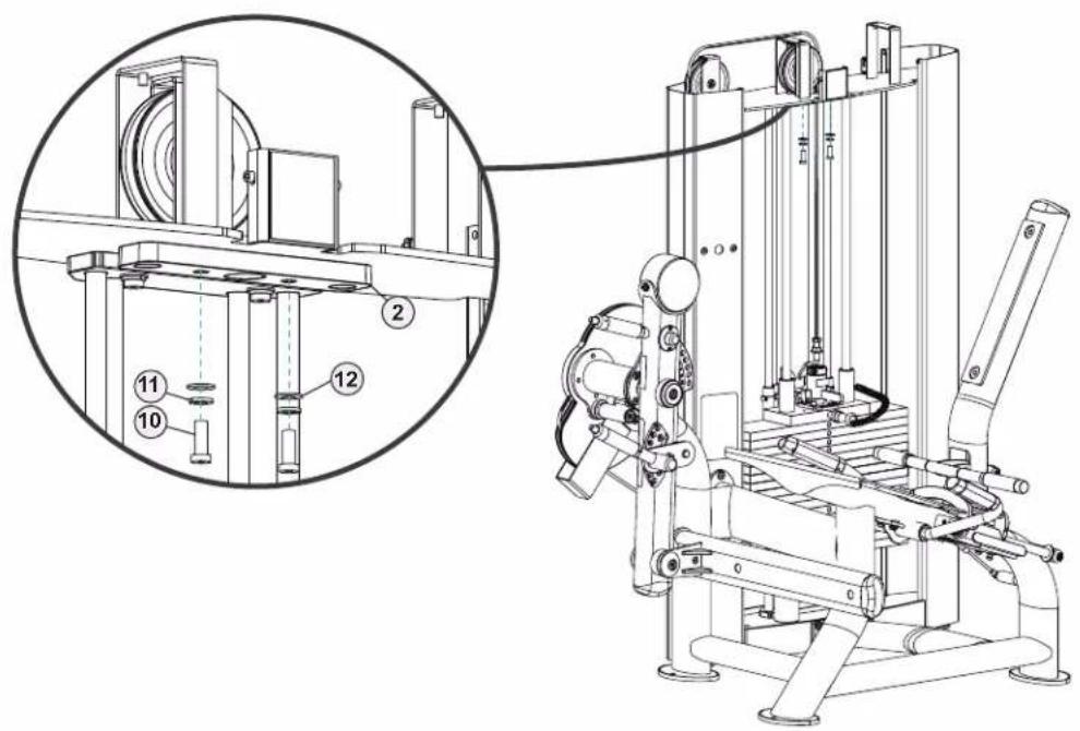 Technical diagram of a mechanical device with numbered components and an inset close-up view showing internal structure.