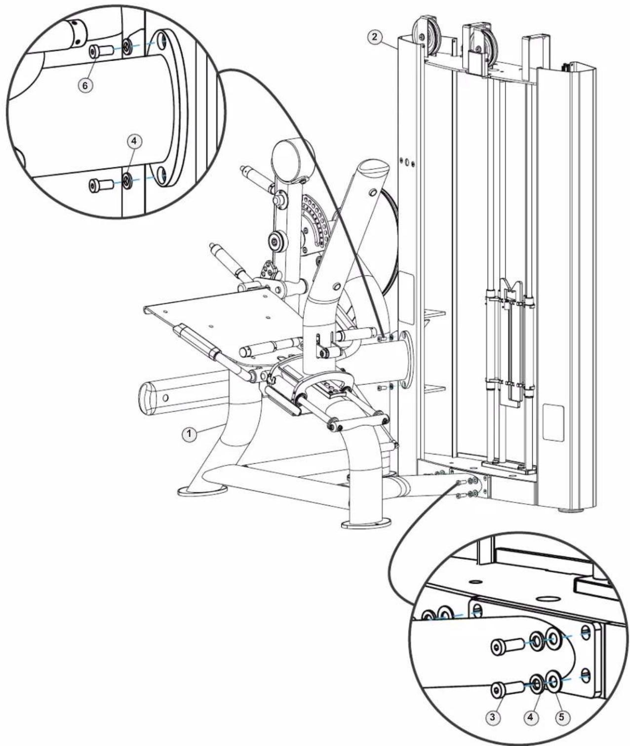 Technical diagram of a mechanical device with numbered components and exploded views, showing internal components and assembly details.