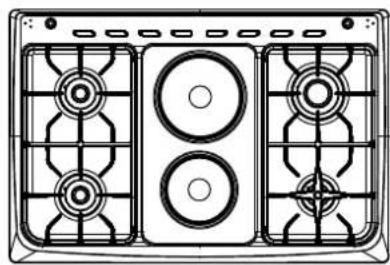 EAS Electric EFG9H60X - Pan diameters (60X90 cm model) - 3