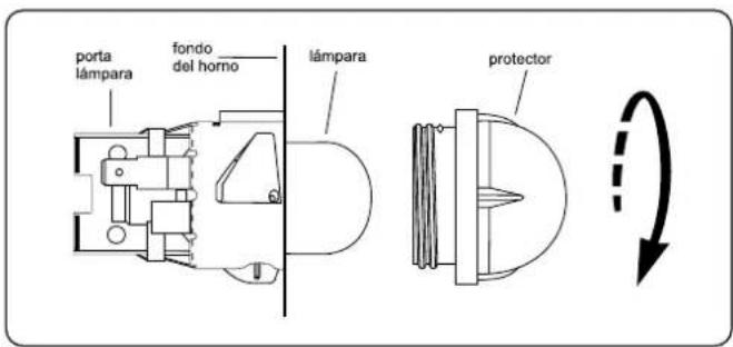 porta lampara fondo del horno lampara protector