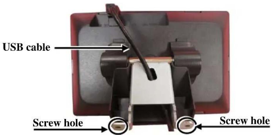 USB cable Screw hole Screw hole
