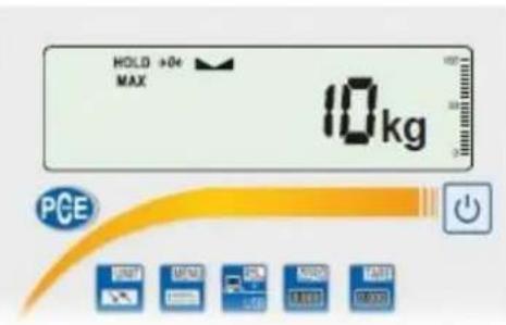 HOLD +0+ MAX 10kg PCE INT MIN OFF AUTO AUTO AUTO