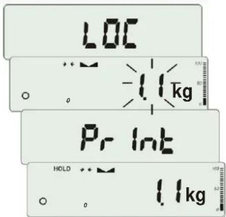 LOC -1.1 kg Print HOLD + - - 1.1 kg