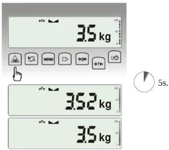 3.5 kg +0+ MENU +0+ I/O +0+ 3.52 kg +0+ 3.5 kg 5s.