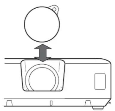 HITACHI CP-X2021WNEF - Precaution for lens cover attachment and removal - 1