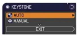 HITACHI CP-X2021WNEF - Correcting the keystone distortions - 1