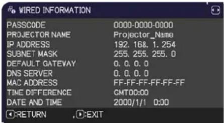 HITACHI CP-X2021WNEF - NETWORK menu - 5