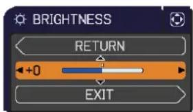 BRIGHTNESS RETURN +0 EXIT