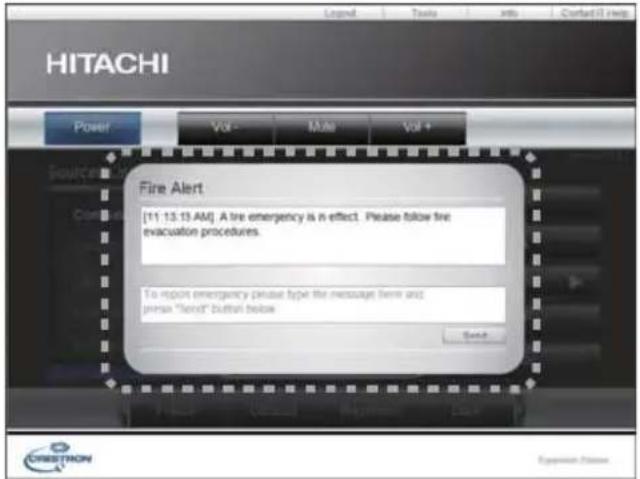 HITACHI Power Vol - Mio Vol + Fire Alert [11.13.13 AM] A fire emergency is in effect. Please follow fire evacuation procedures. To report emergency please type the message here and please "send" button below. Send