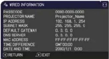 HITACHI CP-X3021WNEF - NETWORK menu - 5