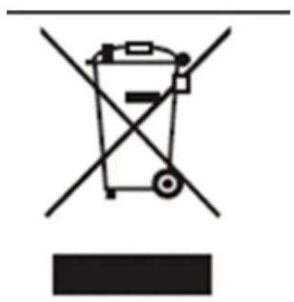 Diagram showing a trash bin crossed out by two crossed lines, indicating no waste or discharge.