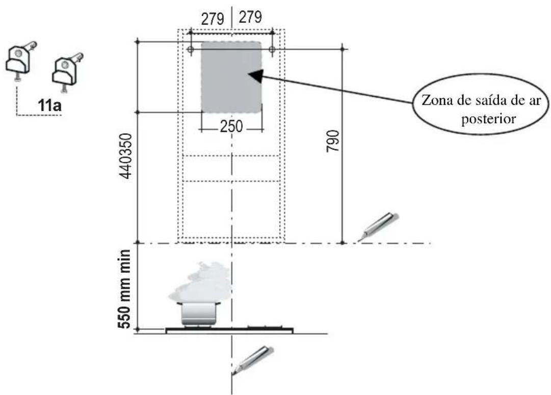 MEPAMSA Campana Eos H - Furação da parede - 1