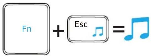 Fn + Esc = ♩