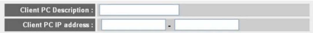 Client PC Description : Client PC IP address : -